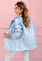 Pikowana Geacă z kołnierzem i kieszeniami Oleander albastru azuriu