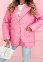 Pikowana Geacă z kołnierzem i kieszeniami Oleander albastru azuriu