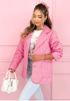 Pikowana Geacă z kołnierzem i kieszeniami Oleander albastru azuriu