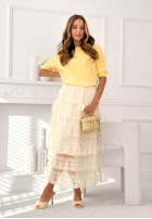 Ușor Pulover na krótki mânecă Better With You bej