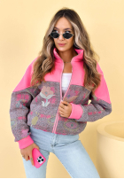 Hanorac ze stójką cu modele Alice galben