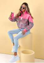 Hanorac ze stójką cu modele Alice galben