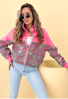 Hanorac ze stójką cu modele Alice galben