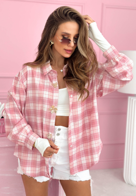 Cămașă &icirc;n carouri cu viscoză Colors & Squares