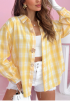 Cămașă w kratę Colors & Squares galben