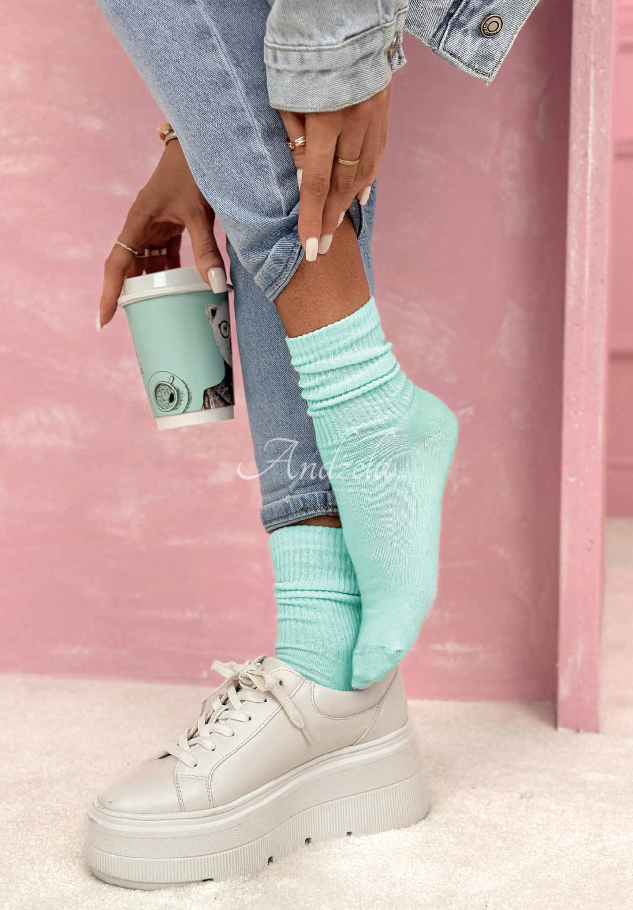 Șosete lungi cu striații Always Me