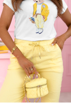 din material textil Pantaloni Archie bej