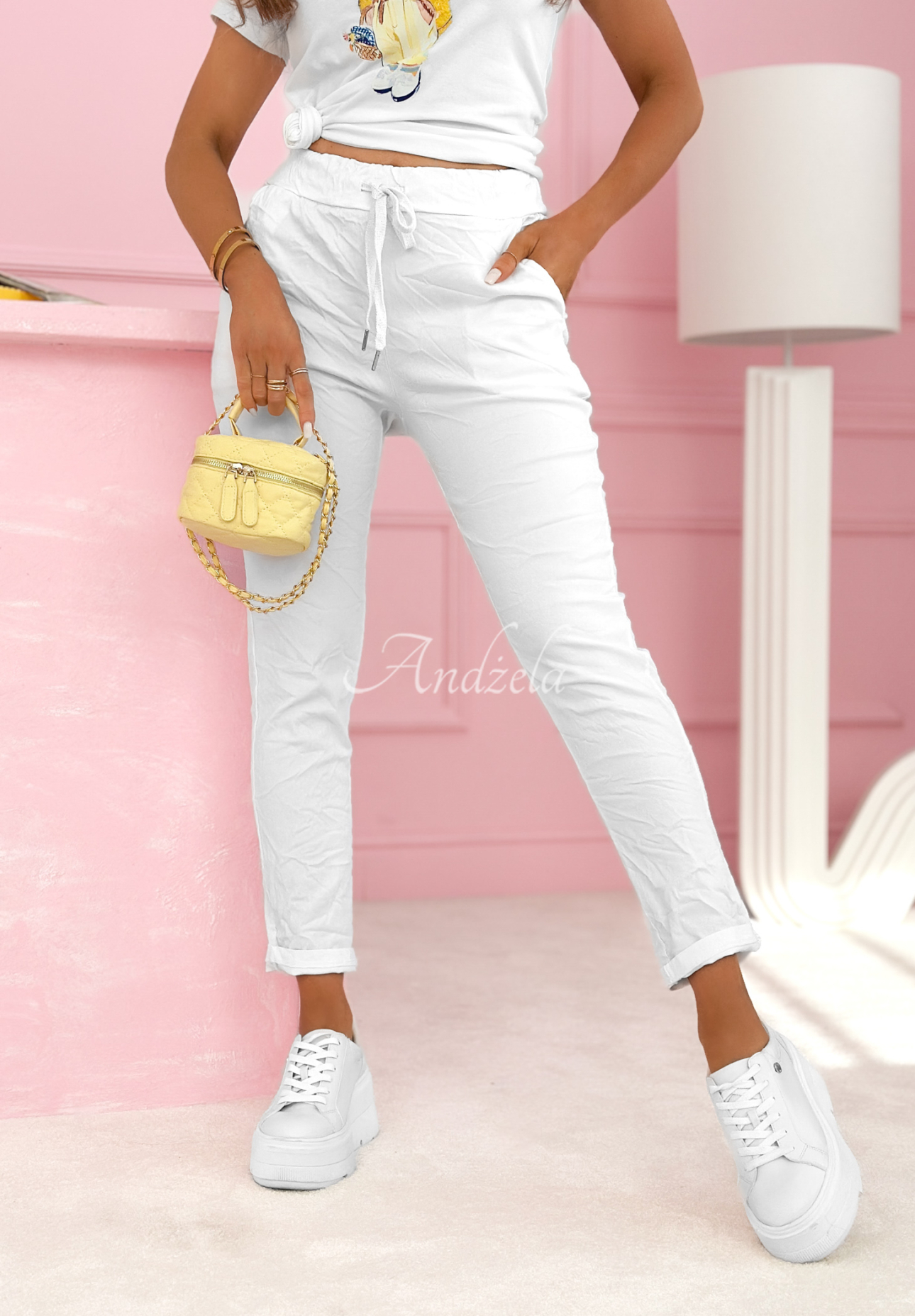 Pantaloni din material cu viscoză Archie