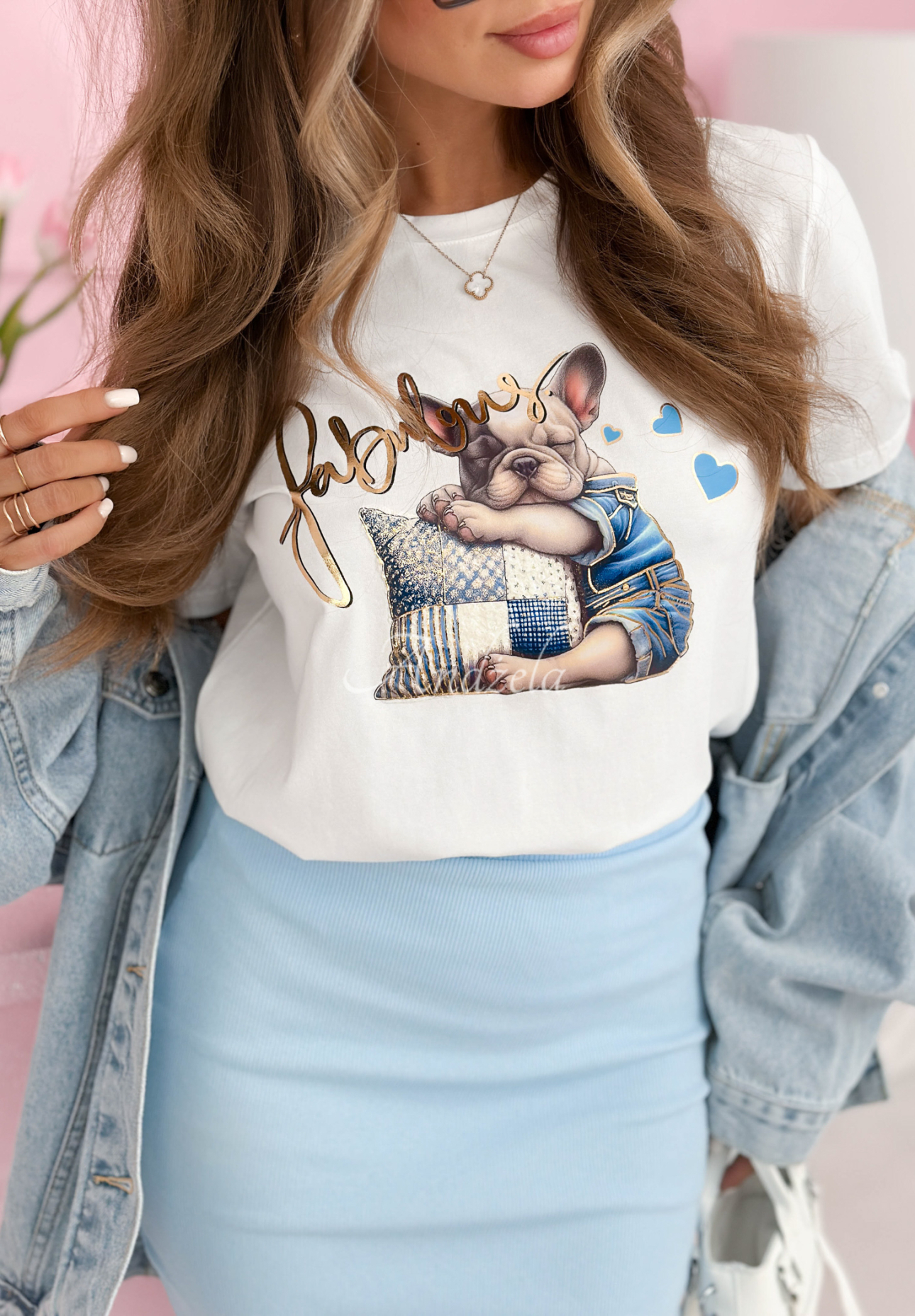 Tricou din bumbac cu imprimeu Fabulous Doggy