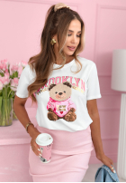 Tricou z nadrukiem Brooklyn Style Alb