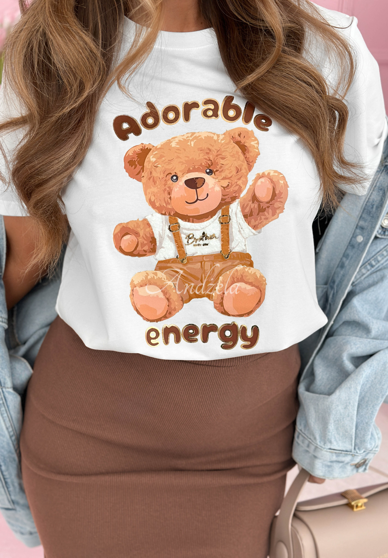 Tricou din bumbac cu imprimeu Adorable