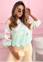 Kwiecista Hanorac ze ściągaczem Fiorabelle de culoarea fisticului