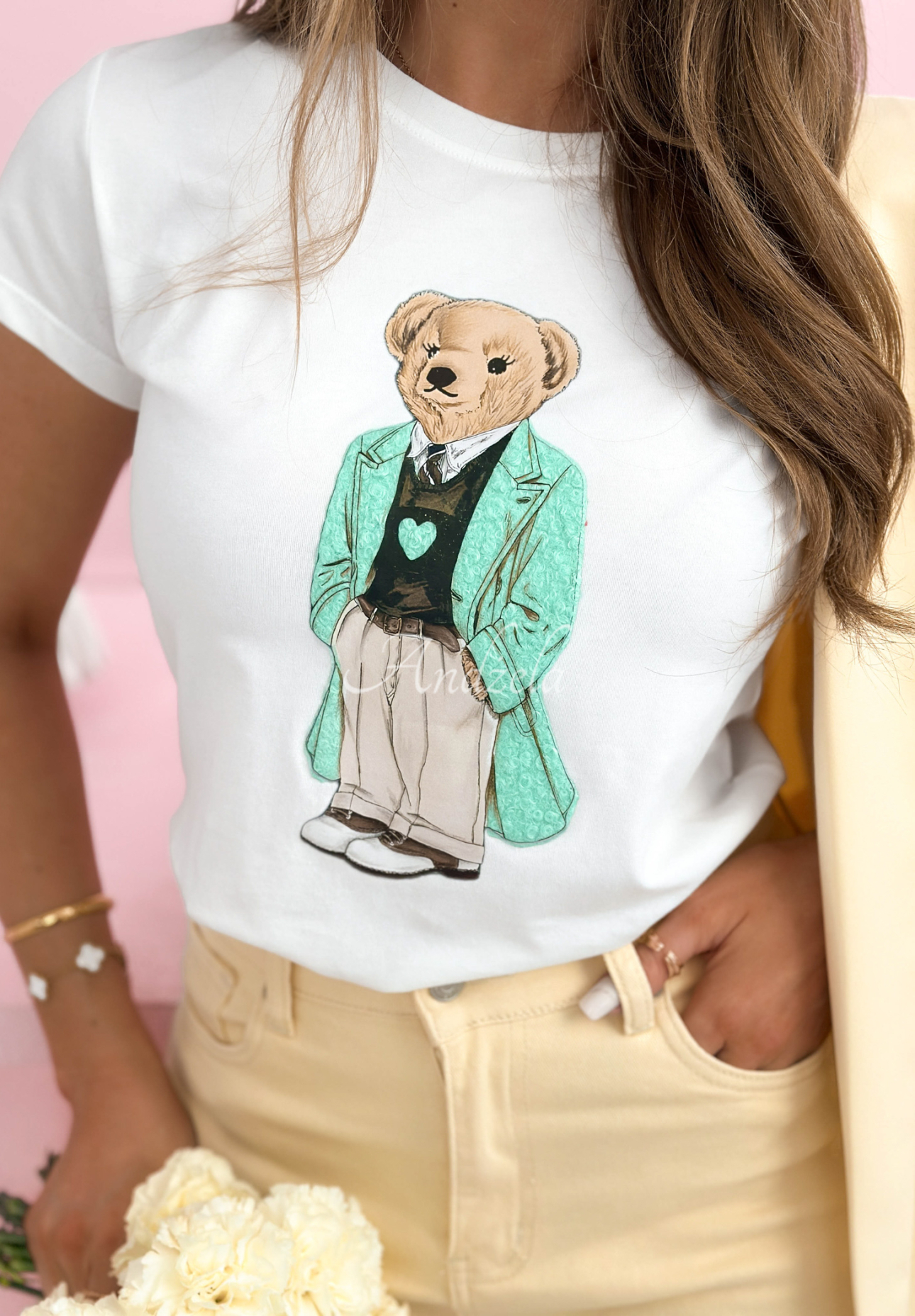 Tricou din bumbac cu ursuleț Teddy's Choice