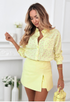 Bawełniana Cămașă w kwiaty Marbella galben