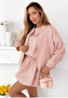 Scurtă kreszowana Geacă bomberka Layla galben