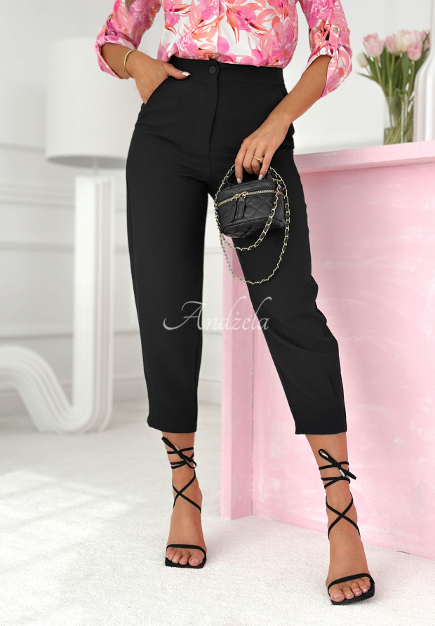 Pantaloni eleganți tip țigaretă din viscoză Laura