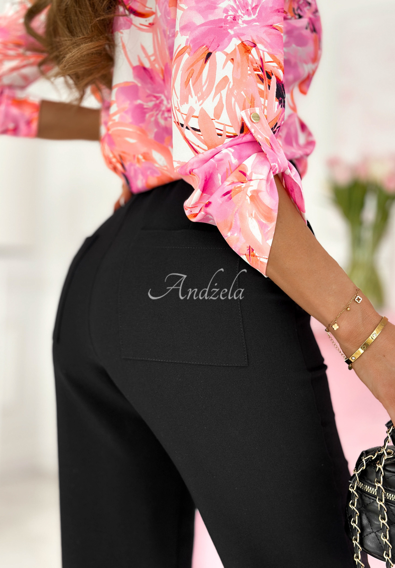 Pantaloni eleganți tip țigaretă din viscoză Laura