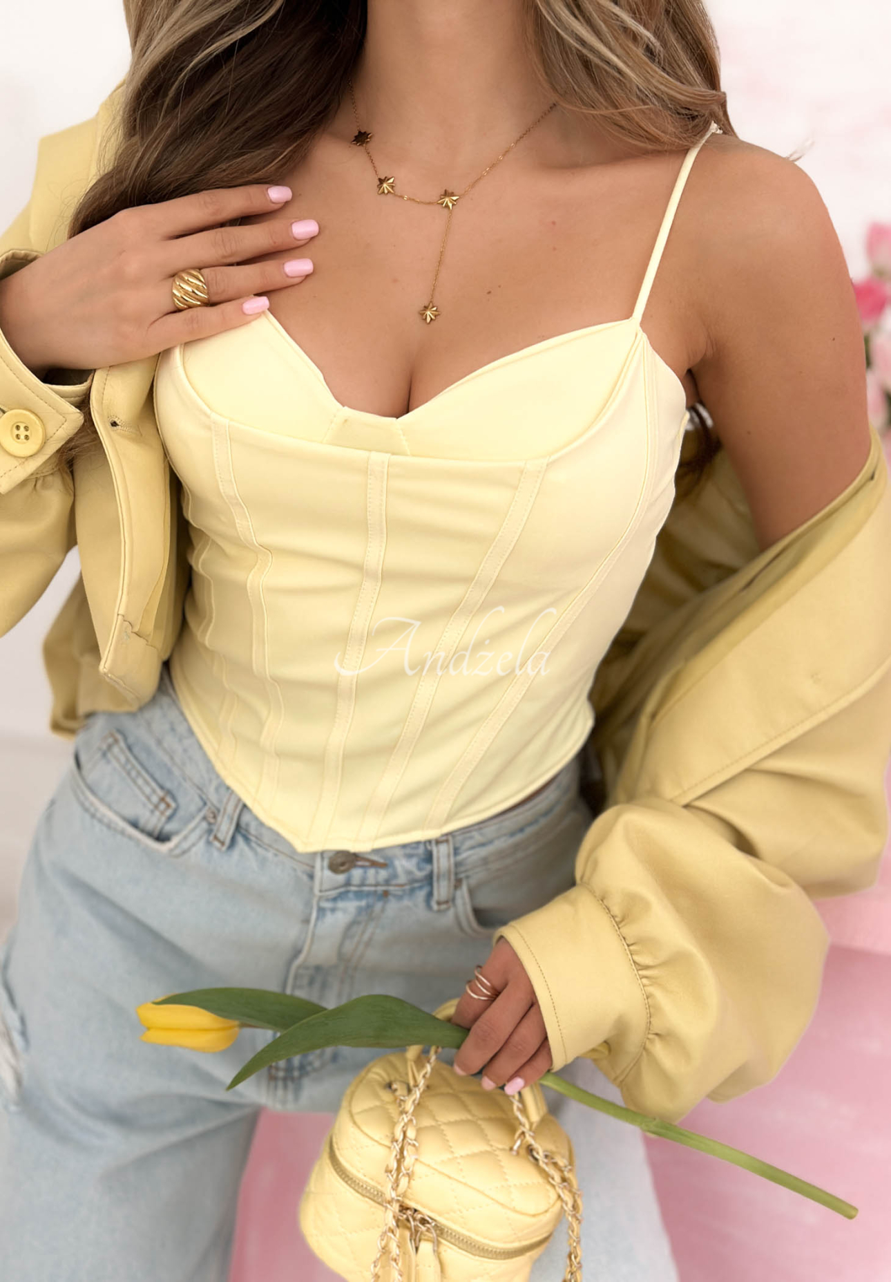 Top                           tip corset cu decolteu Mabel