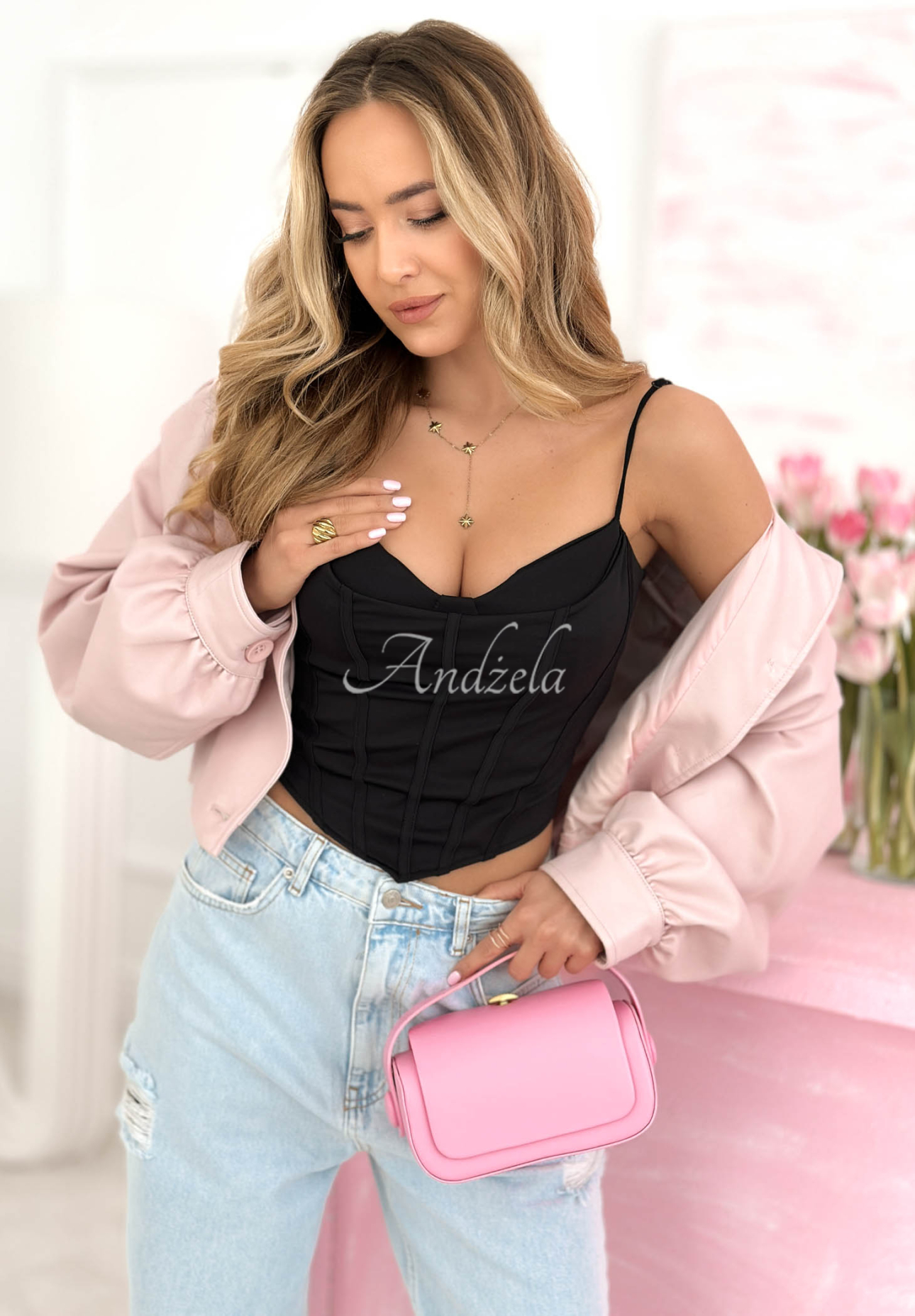 Top                         tip corset cu decolteu Mabel