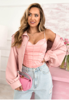 Gorsetowy Top  z dekoltem Mabel galbene