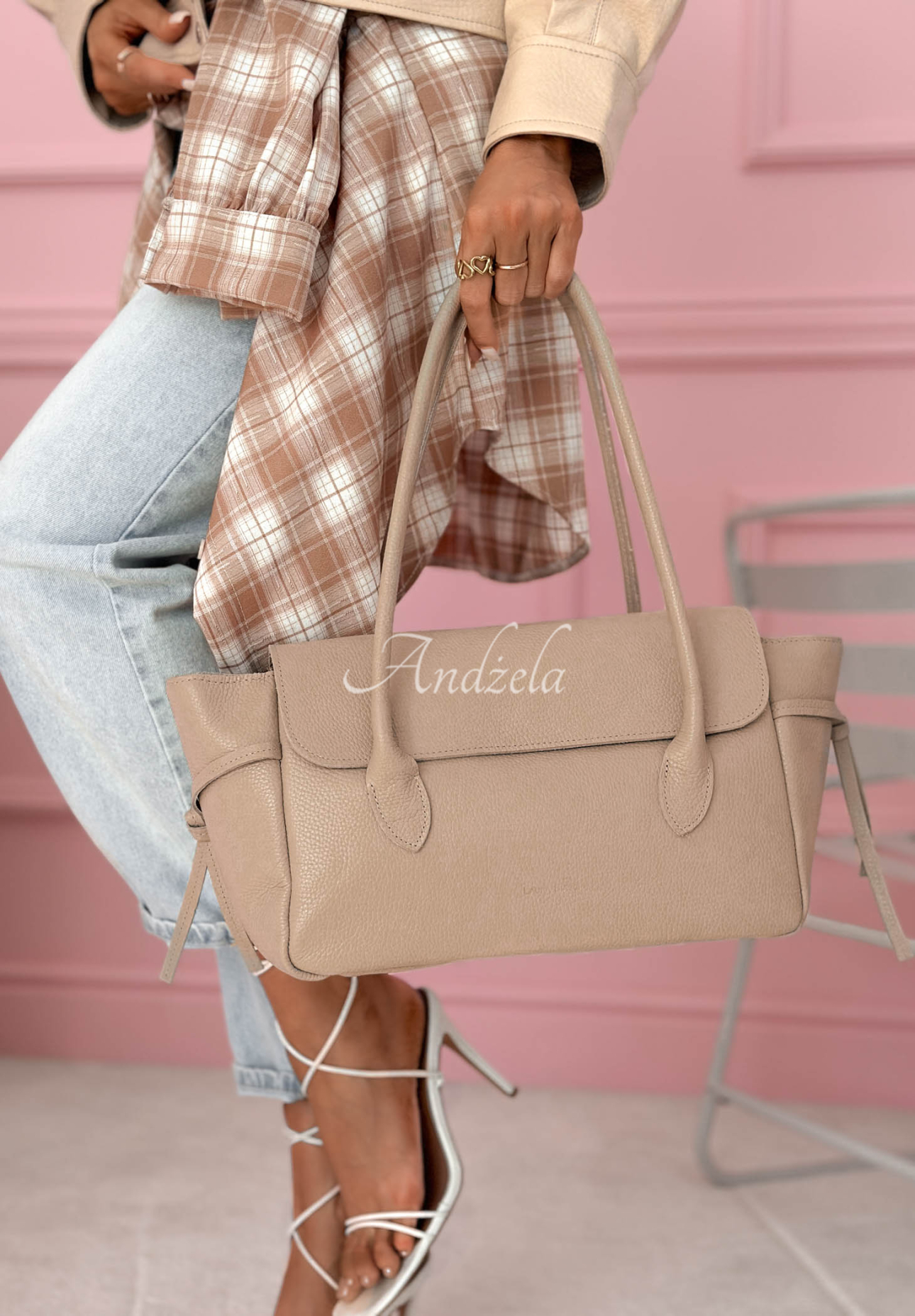 Geantă din piele naturală Patrice