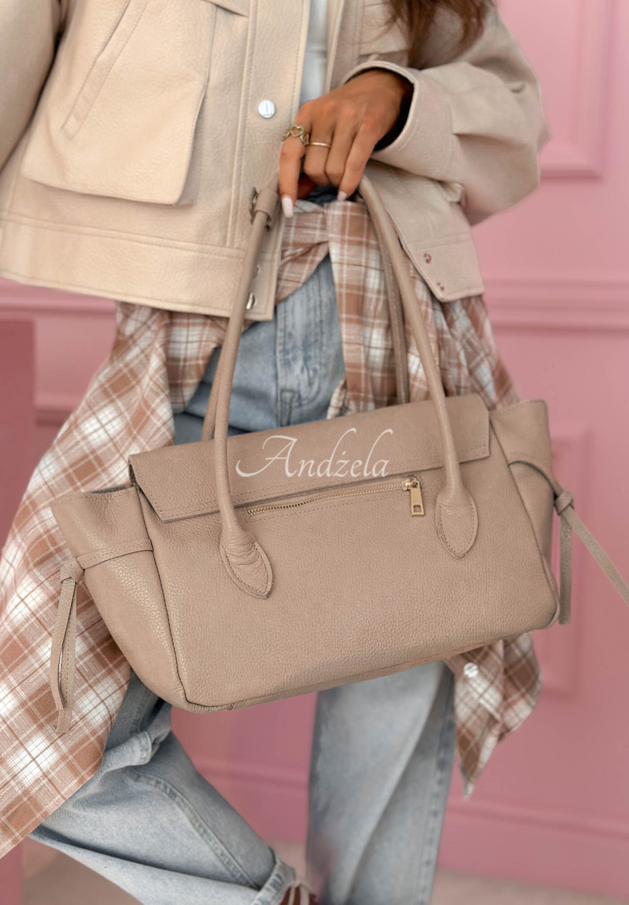 Geantă din piele naturală Patrice