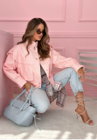 Scurtă skórzana Geacă z kołnierzem Jolie galben