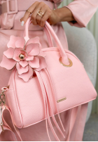 Skórzana Geantă z kwiatem Kallie ecru