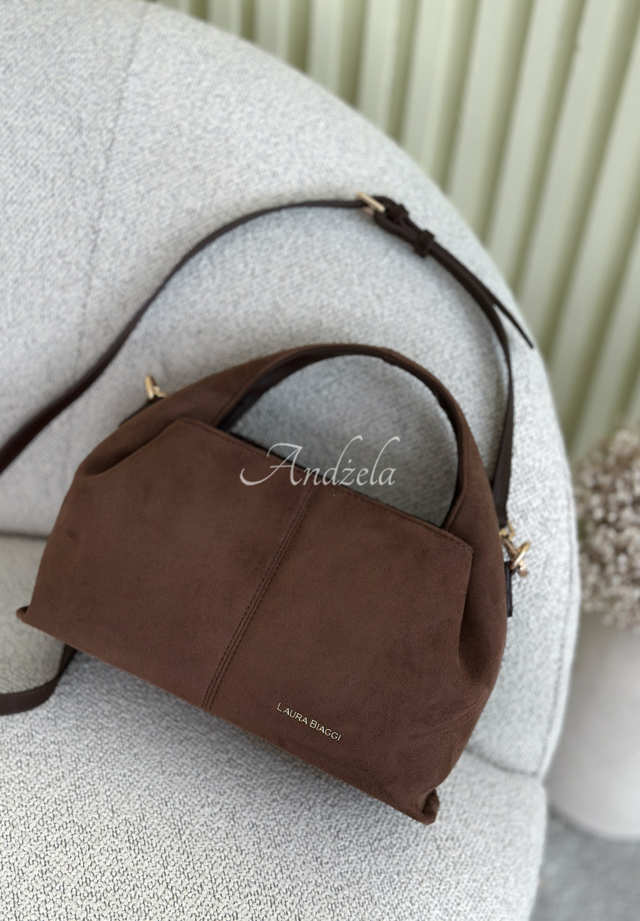 Geantă din piele întoarsă Annabelle