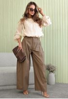 Bluză boho z haftami Adrienne bej