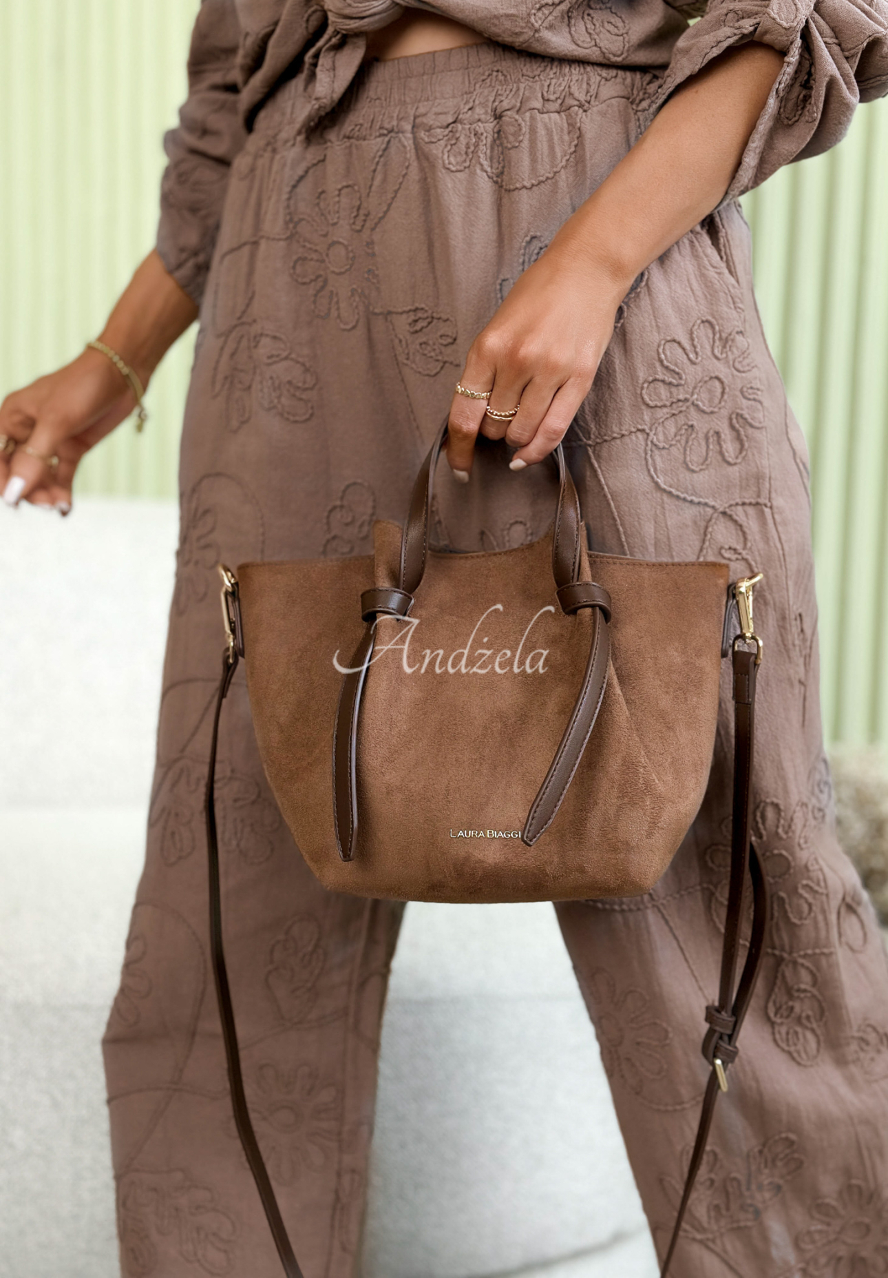 Geantă din piele întoarsă Beatrice