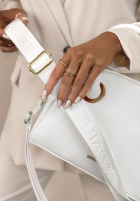 Skórzana Geantă z kwiatem Kallie ecru