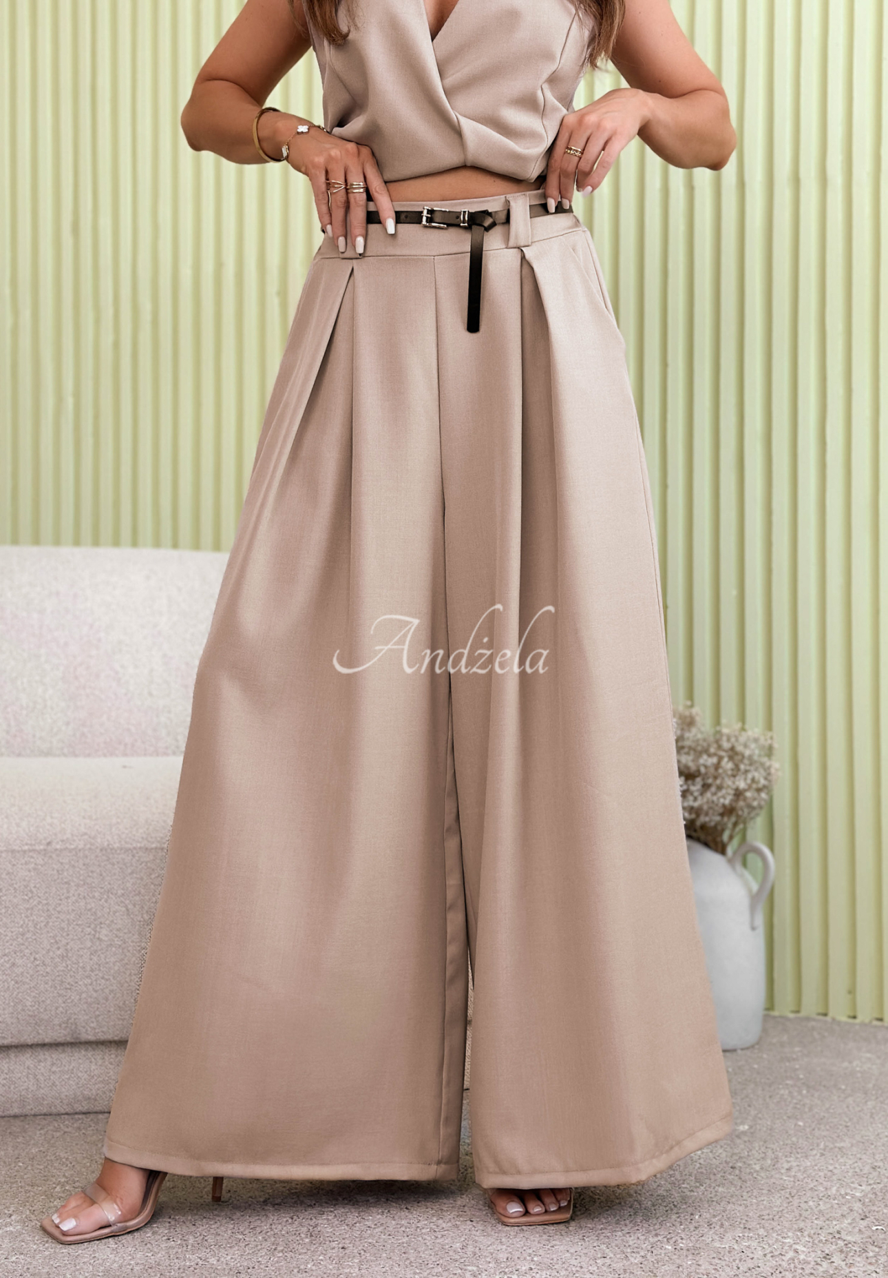 Pantaloni eleganți wide leg Aracelli