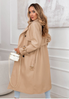 Długi Palton  z paskiem Changing Of Seasons bej