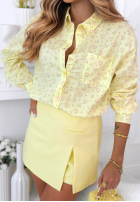 Bawełniana Cămașă w kwiaty Marbella galben