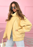 Skórzana Geacă bomberka Messy galben