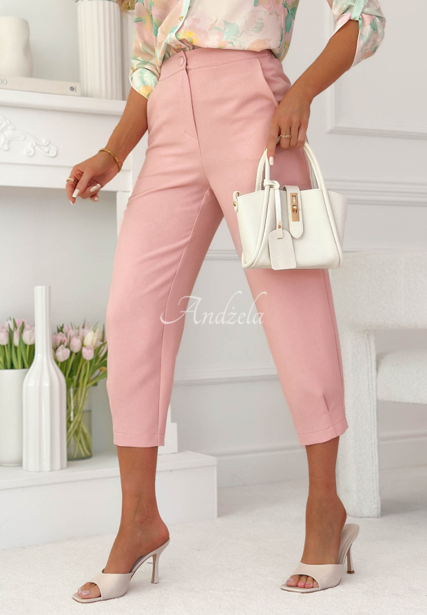 Pantaloni eleganți tip țigaretă din viscoză Laura