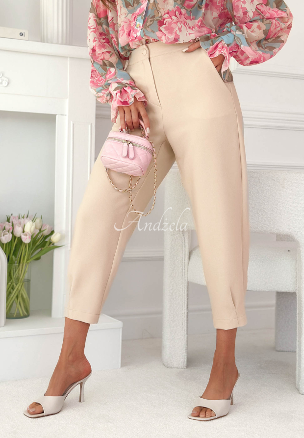 Pantaloni eleganți tip țigaretă din viscoză Laura