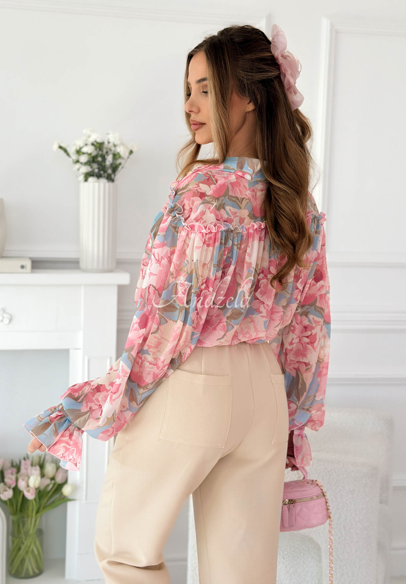 Pantaloni eleganți tip țigaretă din viscoză Laura