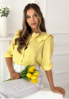 Cămașă z kołnierzykiem Anabell galben