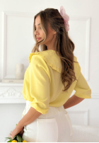 Cămașă z kołnierzykiem Anabell galben