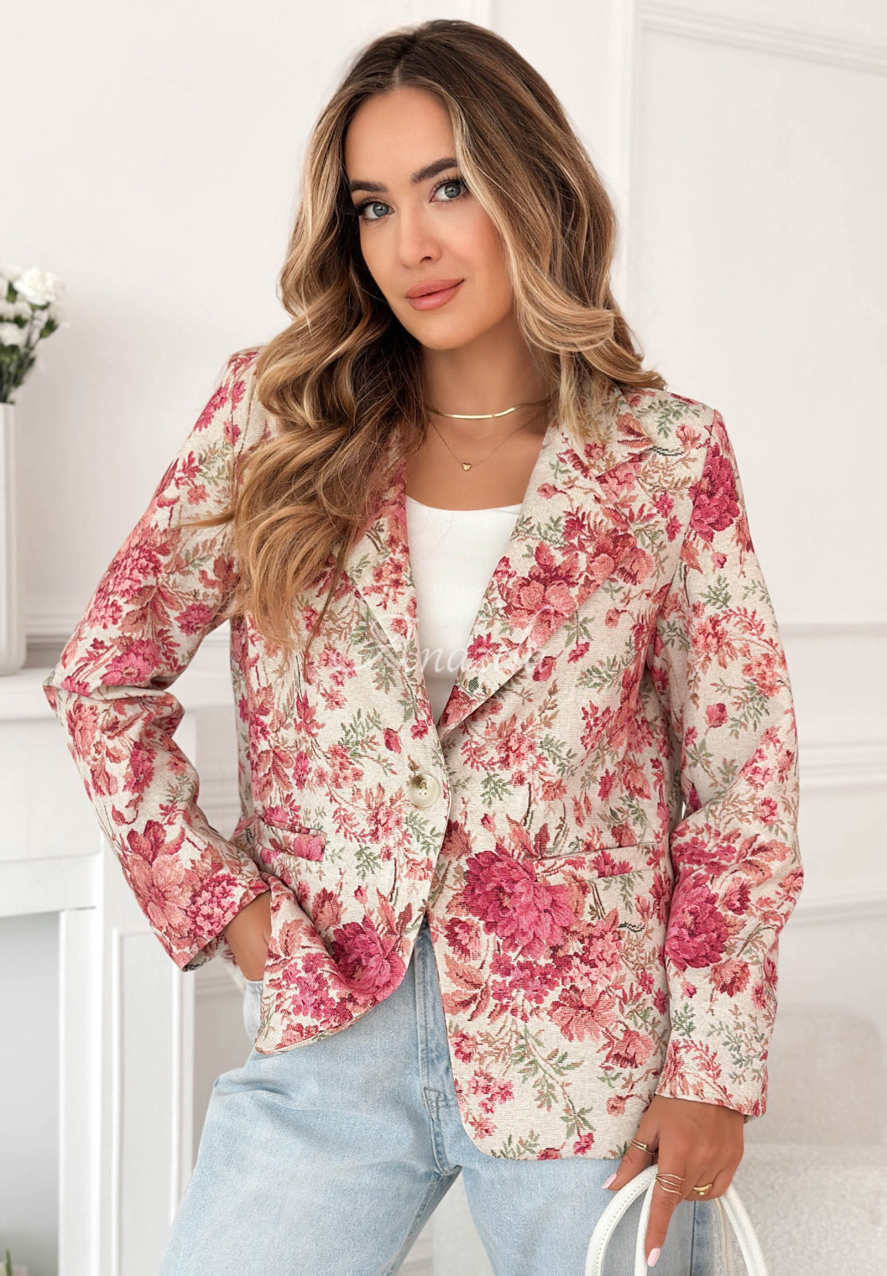 Sacou cu imprimeu floral Catarina