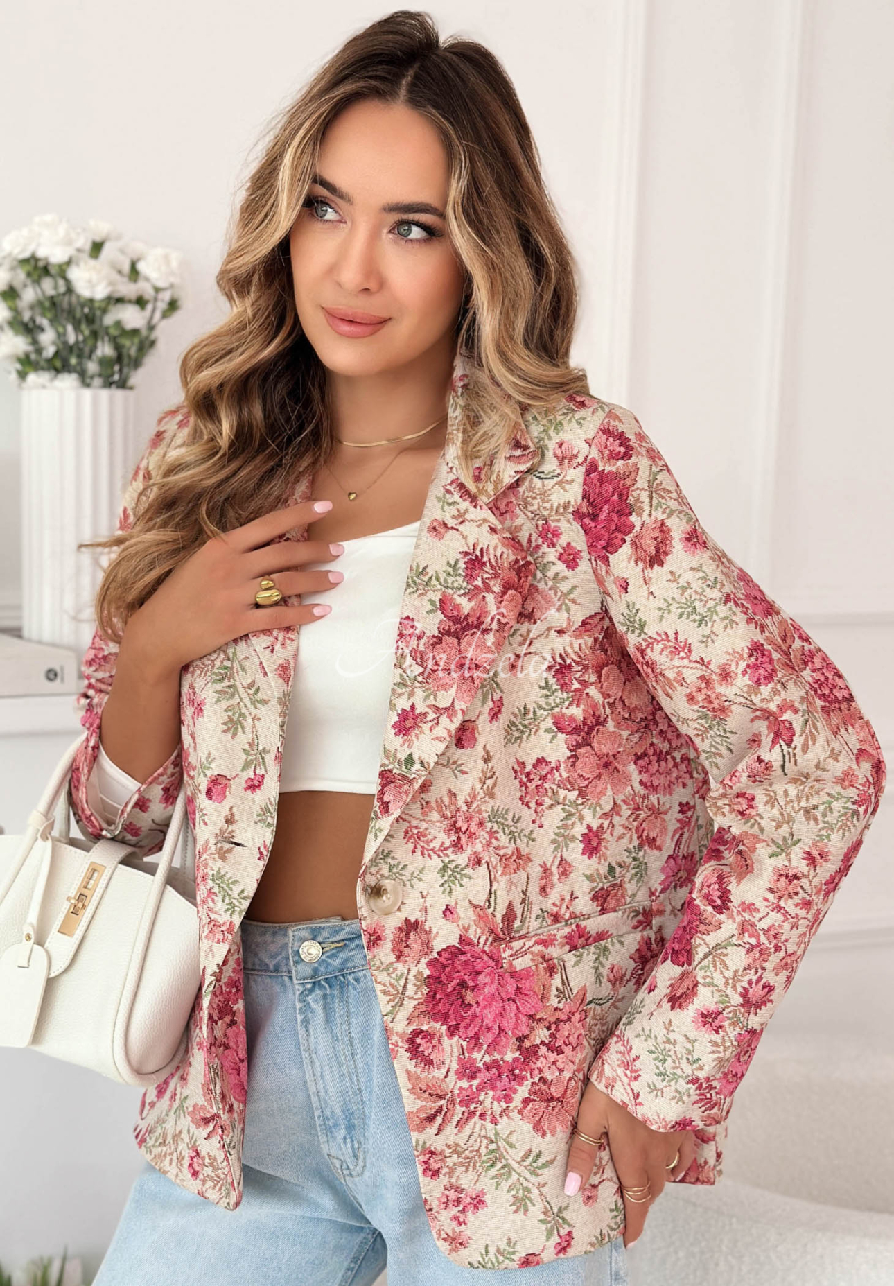 Sacou cu imprimeu floral Catarina
