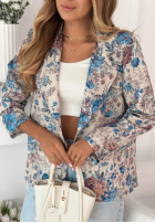 Żakardowa Sacou w kwiaty Catarina roz