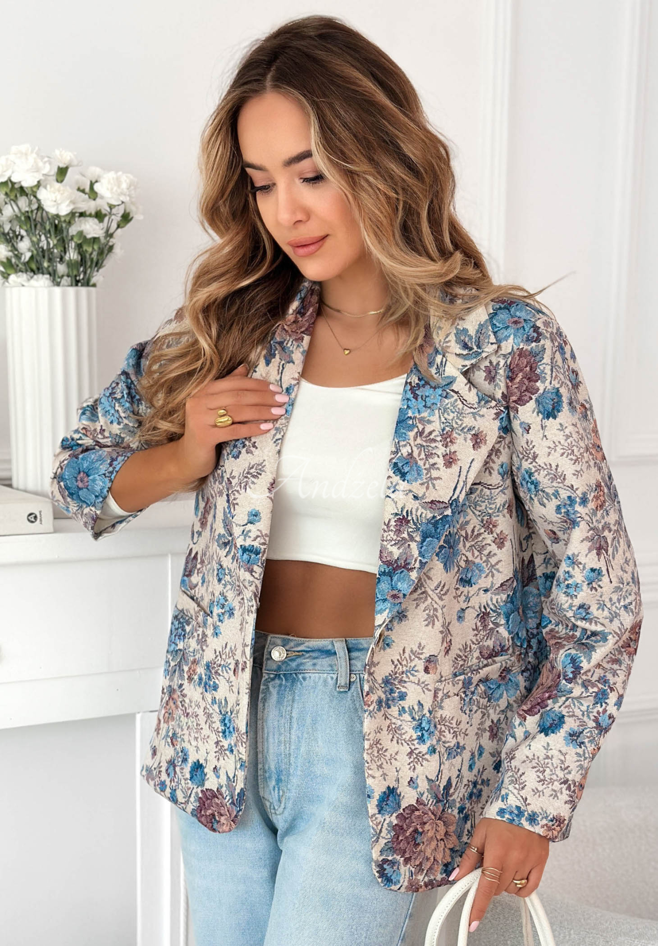 Sacou cu imprimeu floral Catarina