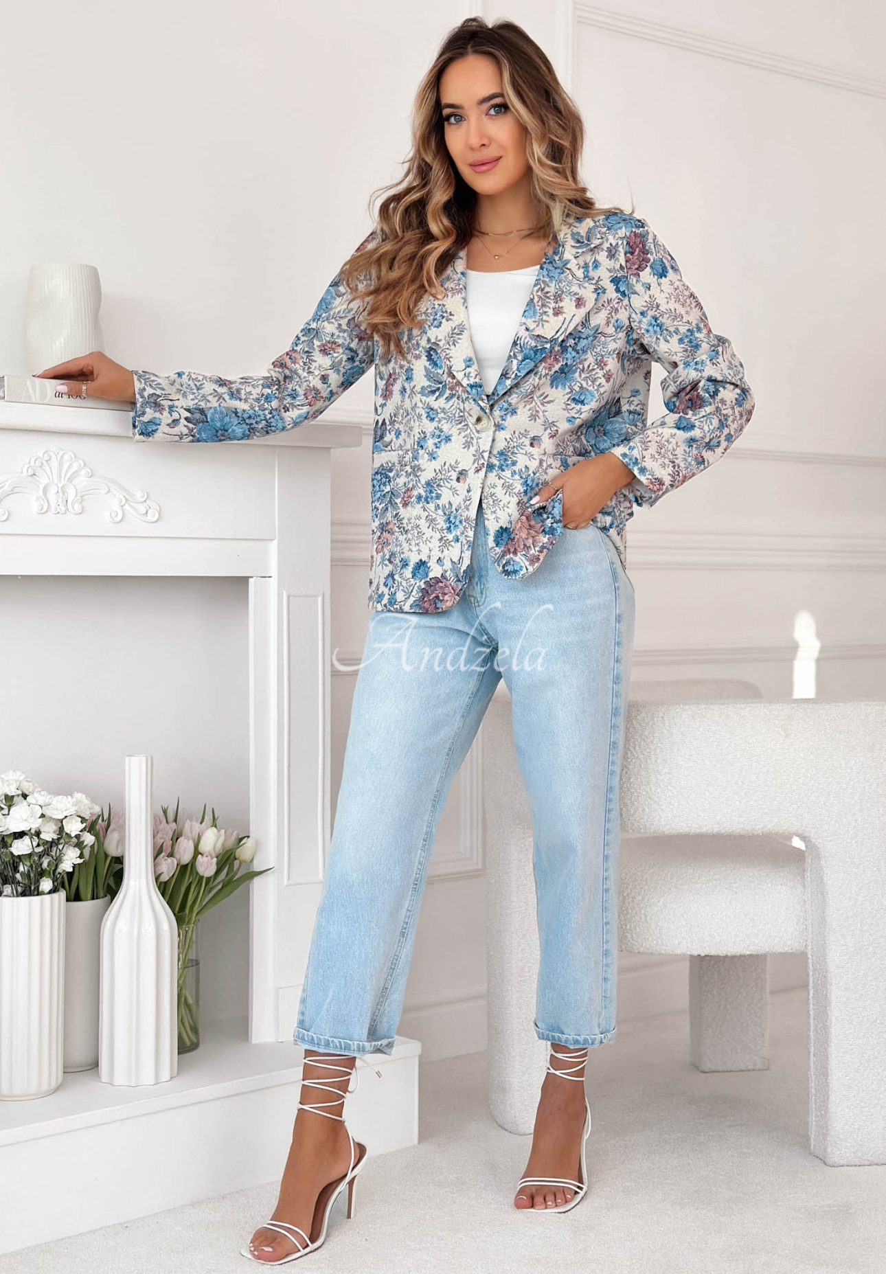 Sacou cu imprimeu floral Catarina