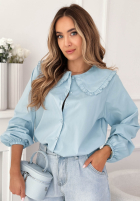 Cămașă z ozdobnym kołnierzem Martha galben