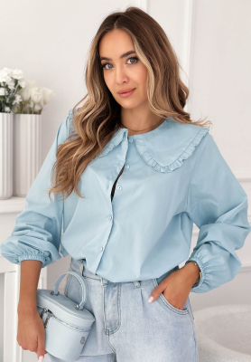 Cămașă din viscoză cu guler decorativ Martha