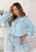 Cămașă z ozdobnym kołnierzem Martha galben