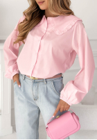 Cămașă z ozdobnym kołnierzem Martha galben